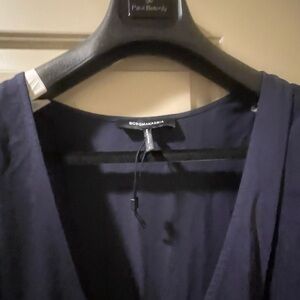 BCBGMaxAzria Deep Blue V-Neck Dress